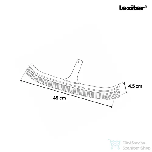 Leziter Hajlított medence tisztító kefe 45 cm LHMTK-45