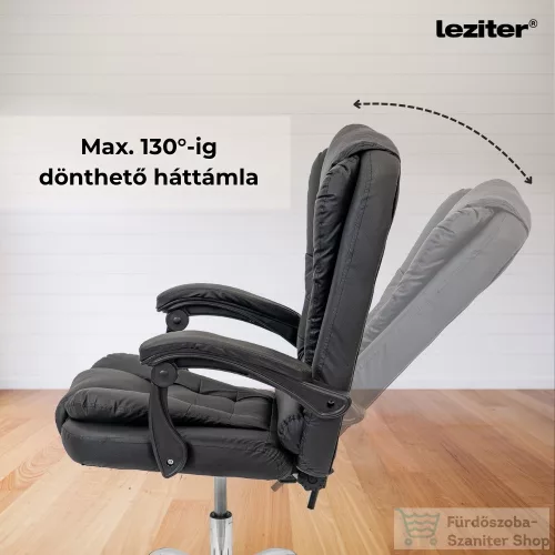 Leziter Optima irodai forgószék fekete LIF-633