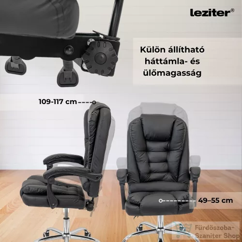 Leziter Optima irodai forgószék fekete LIF-633