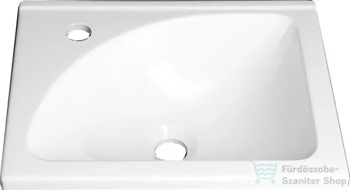 AQUALINE Öntöttmárvány mosdó, 40x32cm, fehér LM408