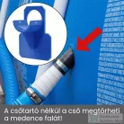 Leziter Medencecső tartókonzol 38 mm kék LMCSK38B