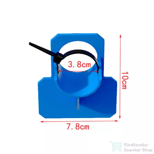Leziter Medencecső tartókonzol 38 mm kék LMCSK38B