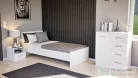 Leziter Miami egyszemélyes ágy 90x200 cm fehér-fehér LMEA90FF