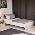 Leziter Miami egyszemélyes ágy 90x200 cm sonoma tölgy-fehér LMEA90STF