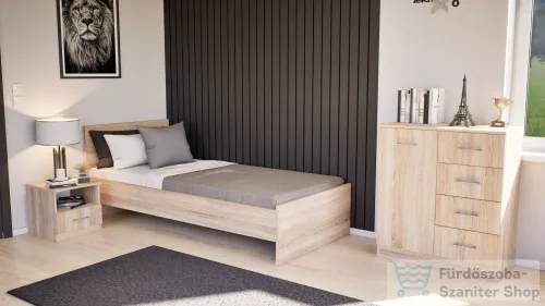 Leziter Miami egyszemélyes ágy 90x200 cm sonoma tölgy-sonoma tölgy LMEA90STST