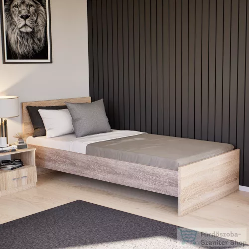 Leziter Miami egyszemélyes ágy 90x200 cm sonoma tölgy-yorki tölgy LMEA90STYT