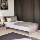 Leziter Miami egyszemélyes ágy 90x200 cm yorki tölgy-fehér LMEA90YTF