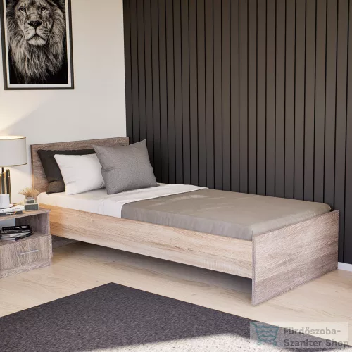 Leziter Miami egyszemélyes ágy 90x200 cm yorki tölgy-sonoma tölgy LMEA90YTST
