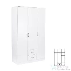   Leziter Miami gardróbszekrény 120x205 cm fehér-fehér LMGSZ120FF