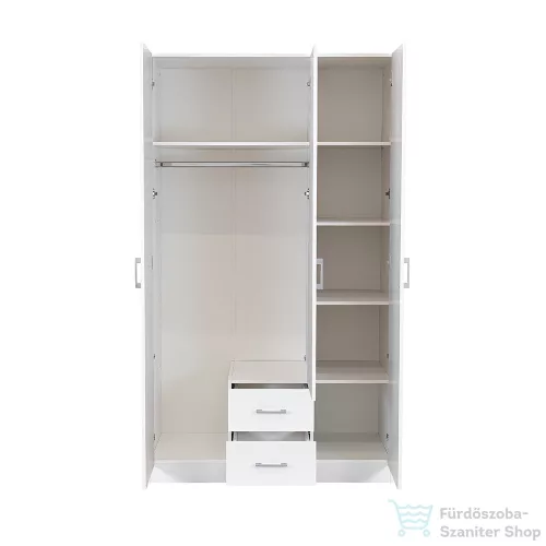 Leziter Miami gardróbszekrény 120x205 cm fehér-fehér LMGSZ120FF