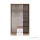Leziter Miami gardróbszekrény 120x205 cm fehér-sonoma tölgy LMGSZ120FST