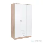 Leziter Miami gardróbszekrény 120x205 cm fehér-sonoma tölgy LMGSZ120FST