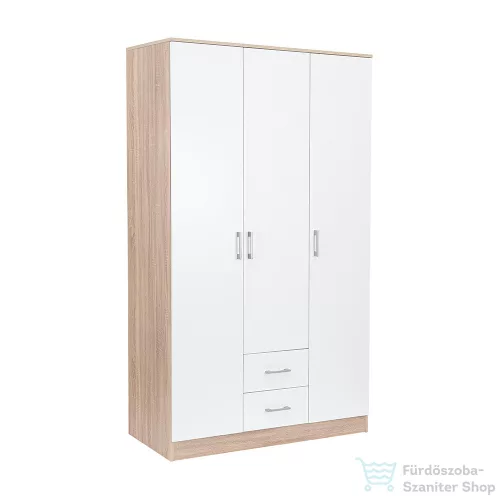 Leziter Miami gardróbszekrény 120x205 cm fehér-sonoma tölgy LMGSZ120FST