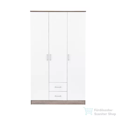 Leziter Miami gardróbszekrény 120x205 cm fehér-yorki tölgy LMGSZ120FYT