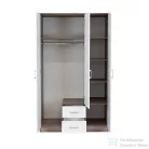 Leziter Miami gardróbszekrény 120x205 cm fehér-yorki tölgy LMGSZ120FYT