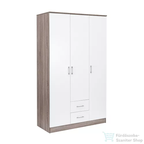 Leziter Miami gardróbszekrény 120x205 cm fehér-yorki tölgy LMGSZ120FYT