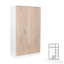   Leziter Miami gardróbszekrény 120x205 cm sonoma tölgy-fehér LMGSZ120STF