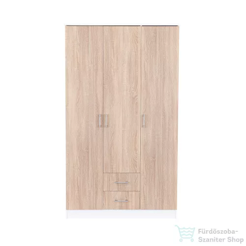 Leziter Miami gardróbszekrény 120x205 cm sonoma tölgy-fehér LMGSZ120STF