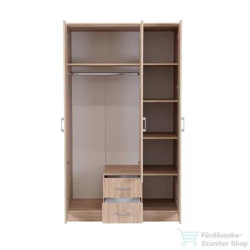 Leziter Miami gardróbszekrény 120x205 cm sonoma tölgy-sonoma tölgy LMGSZ120STST