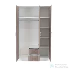 Leziter Miami gardróbszekrény 120x205 cm yorki tölgy-fehér LMGSZ120YTF