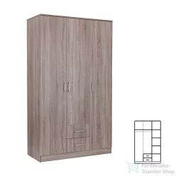   Leziter Miami gardróbszekrény 120x205 cm yorki tölgy-yorki tölgy LMGSZ120YTYT