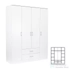 Leziter Miami gardróbszekrény 160x205 cm fehér-fehér LMGSZ160FF