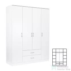   Leziter Miami gardróbszekrény 160x205 cm fehér-fehér LMGSZ160FF