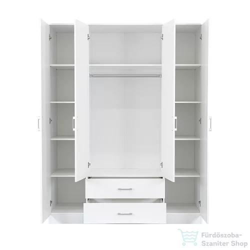Leziter Miami gardróbszekrény 160x205 cm fehér-fehér LMGSZ160FF