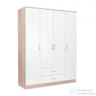 Leziter Miami gardróbszekrény 160x205 cm fehér-sonoma tölgy LMGSZ160FST