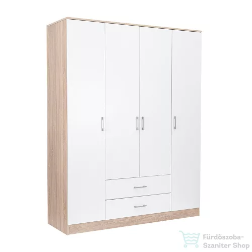 Leziter Miami gardróbszekrény 160x205 cm fehér-sonoma tölgy LMGSZ160FST