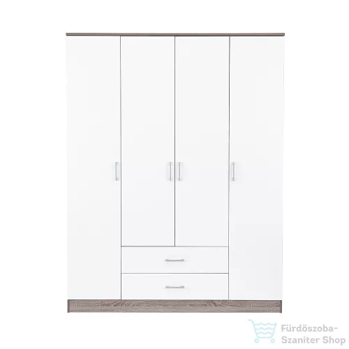 Leziter Miami gardróbszekrény 160x205 cm fehér-yorki tölgy LMGSZ160FYT