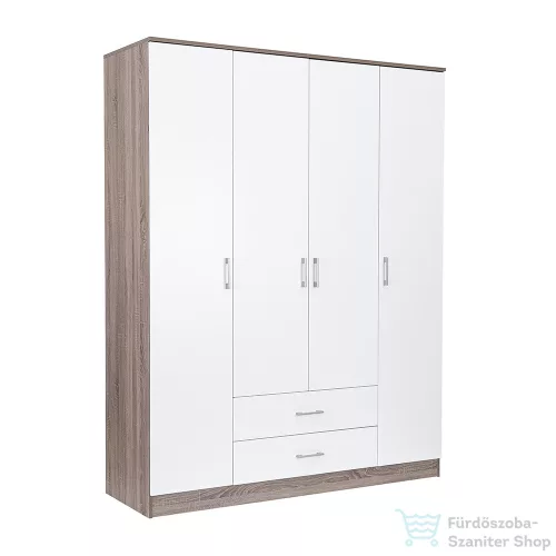 Leziter Miami gardróbszekrény 160x205 cm fehér-yorki tölgy LMGSZ160FYT