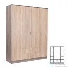 Leziter Miami gardróbszekrény 160x205 cm sonoma tölgy-yorki tölgy LMGSZ160STYT