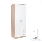 Leziter Miami gardróbszekrény 80x205 cm fehér-sonoma tölgy LMGSZ80FST