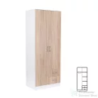 Leziter Miami gardróbszekrény 80x205 cm sonoma tölgy-fehér LMGSZ80STF