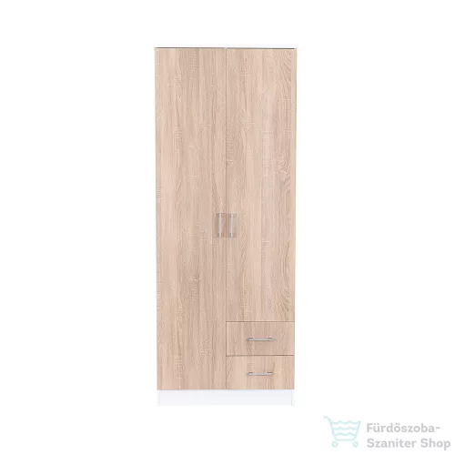 Leziter Miami gardróbszekrény 80x205 cm sonoma tölgy-fehér LMGSZ80STF