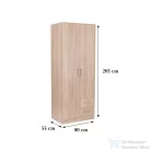 Leziter Miami gardróbszekrény 80x205 cm sonoma tölgy-sonoma tölgy LMGSZ80STST