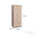 Leziter Miami gardróbszekrény 80x205 cm sonoma tölgy-yorki tölgy LMGSZ80STYT