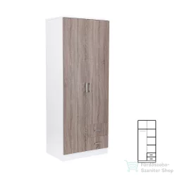   Leziter Miami gardróbszekrény 80x205 cm yorki tölgy-fehér LMGSZ80YTF