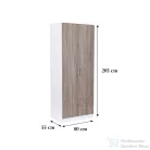 Leziter Miami gardróbszekrény 80x205 cm yorki tölgy-fehér LMGSZ80YTF