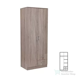   Leziter Miami gardróbszekrény 80x205 cm yorki tölgy-yorki tölgy LMGSZ80YTYT