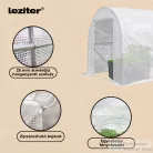 Leziter Fóliasátor 200x200x300 cm erősített vázzal+fólia fehér LMH-32225-WH