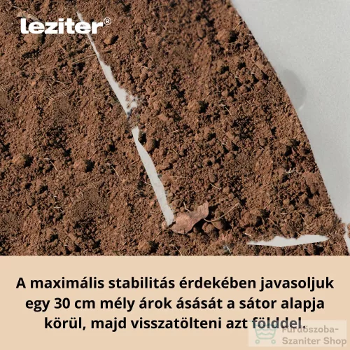Leziter Fóliasátor 200x250x400 cm váz+fólia átlátszó LMH-42219-TR