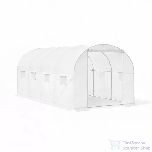 Leziter Fóliasátor 200x300x450 cm erősített vázzal+fólia fehér LMH-43225-WH
