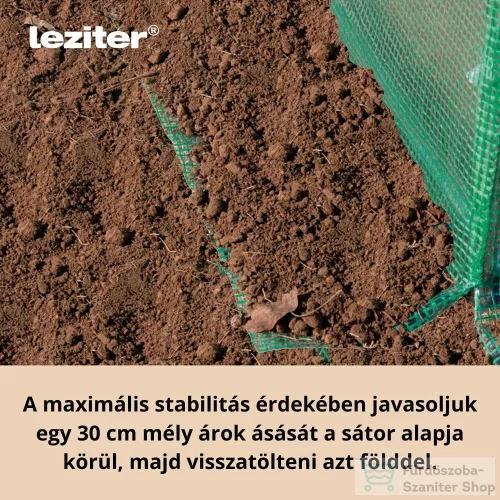 Leziter Fóliasátor 200x300x600 cm erősített vázzal+fólia LMH-63225