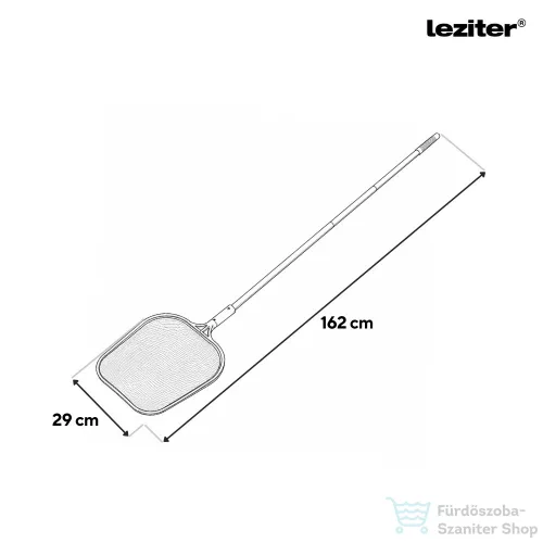 Leziter Medence tisztító háló 5 részes nyéllel 122 cm LMTH-04
