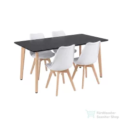   Leziter Silla 150 4+1 étkező garnitúra fekete-fehér LN-102-15090-RE-BL_DA232AW_4