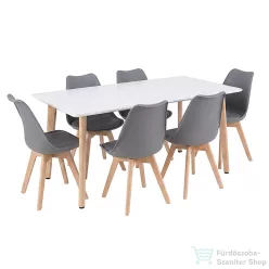   Leziter Silla 150 6+1 étkező garnitúra fehér-szürke LN-102-15090-RE_DA232AG_6