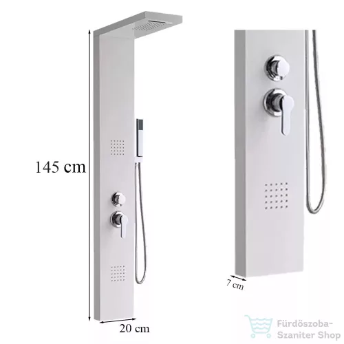 Leziter Malaga White hidromasszázs zuhanypanel LN-A101