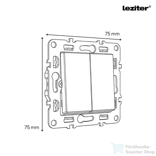 Leziter Nova csillárkapcsoló 10A 250V keret nélkül 105 szürke LN105-SZ